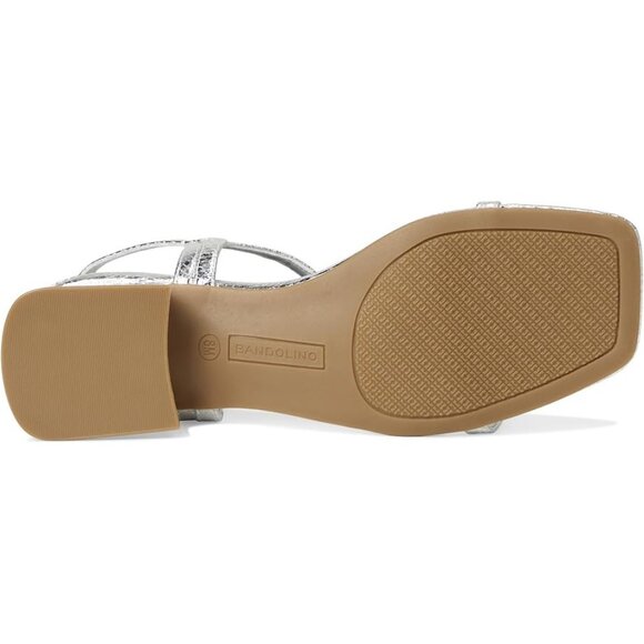 Bandolino Primadon Women's Dress Sandals Silver Snake : 9.5 M, Synthetic - Picture 3 of 7